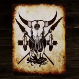 スカル メタルサイン/Metal Sign Skull