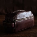 レザー トラベルキット ケース（ブラウン）/Travel Kit(Brown)