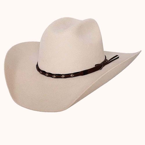 画像クリックで大きく確認できます　Click↓1: ブルハイド 8X ファーブレンド カウボーイハット（バックスキン）/Bullhide Rodeo Round-Up Fur Blend Felt Cowboy Hat(Buckskin)