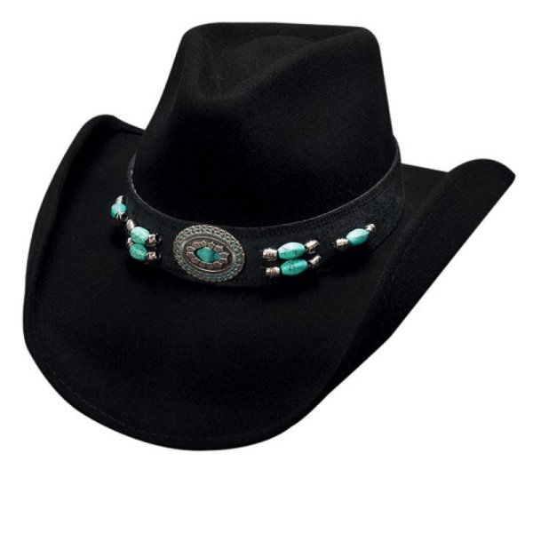 画像1: ブルハイド ウール ウエスタンハット ジュエル オブ ザ ウエスト（ブラック）/Bullhide Western Hat(Jewel of The West/Black)