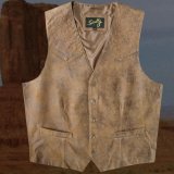 スカリー ウエスタン レザー ベスト（ブラウン）ラージサイズ42・46/Scully Leather Vest