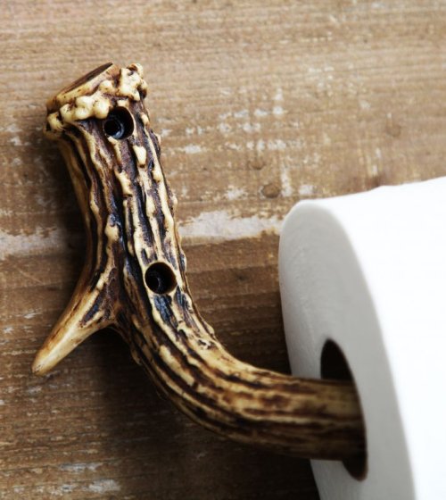 画像クリックで大きく確認できます　Click↓1: 鹿の角 トイレットペーパー ホルダー/Antler Tissue Holder