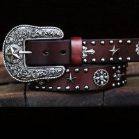 ローンスターバックル レザー ベルト（ブラウン）/Leather Belt(Brown)