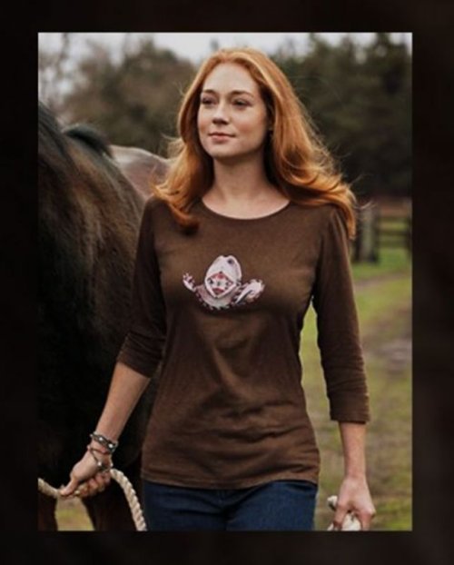 画像クリックで大きく確認できます　Click↓1: レディース ウエスタン Tシャツ（ナバホハット）S/Women's Western T-shirt(Brown)