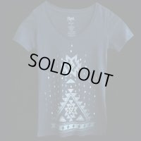 レディース ウエスタン Tシャツ アズテック ネイビー（半袖）S/Women's Western T-shirt