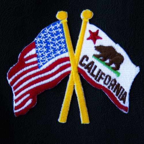 画像クリックで大きく確認できます　Click↓1: ワッペン 星条旗・カリフォルニア/Patch