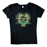 レディース ウエスタン Tシャツ ラッキーホースシュー ブラック（半袖）/Women's Western T-shirt