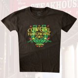 レディース ウエスタン Tシャツ ラッキーホースシュー ブラウン（半袖）L/Women's Western T-shirt