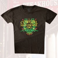 レディース ウエスタン Tシャツ ラッキーホースシュー ブラウン（半袖）L/Women's Western T-shirt