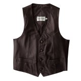 コンチネンタル レザー ウエスタン レザーベスト（エスプレッソ）/Continental Leather Fashions Western Leather Vest(Espresso)