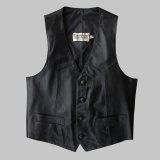 コンチネンタル レザー ウエスタン レザーベスト（ブラック）/Continental Leather Fashions Western Leather Vest(Black)  