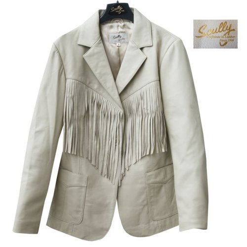 画像クリックで大きく確認できます　Click↓1: スカリー レディース フリンジ レザー ブレザー（クリーム）S/Scully Leather Fringe Blazer(Women's)