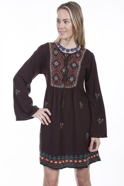 画像クリックで大きく確認できます　Click↓1: ボヘミアン トラディショナル刺繍 ワンピースS/Bohemian traditional embroidered dress(Women's)