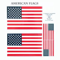 アウトドア仕様 防水ステッカー American Flags