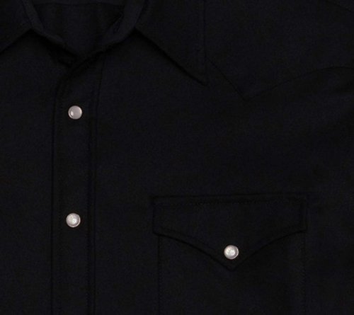 画像クリックで大きく確認できます　Click↓2: ペンドルトン ウエスタンシャツ ブラック無地/Pendleton Western Shirt(Black)