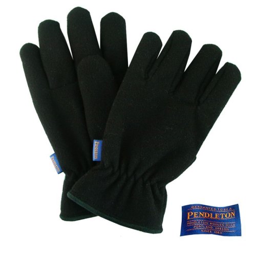 画像クリックで大きく確認できます　Click↓1: ペンドルトン ウール グローブ（手袋）ブラックL/Pendleton Wool Gloves
