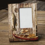 フィッシング ログキャビン フォトフレーム・写真立て/Photo Frame Fishing