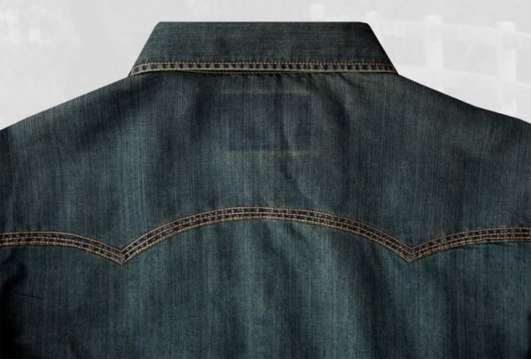 画像3: ビンテージウォッシュ ウエスタン デニム シャツ（インディゴ）L/Western Denim Shirt