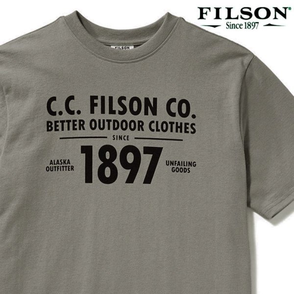 画像1: フィルソン 半袖 Tシャツ（スティープルグレー）/Filson S/S Outfitter Graphic T-shirt(Steeple Grey)