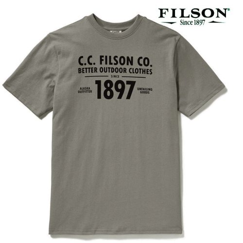 画像クリックで大きく確認できます　Click↓2: フィルソン 半袖 Tシャツ（スティープルグレー）/Filson S/S Outfitter Graphic T-shirt(Steeple Grey)