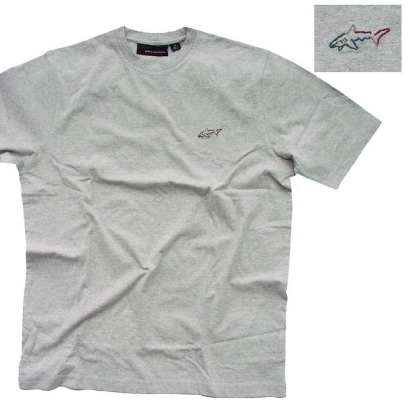 画像1: グレッグノーマン フィッシュ 半袖 Ｔシャツ（ライトグレー）/Greg Norman T-shirt