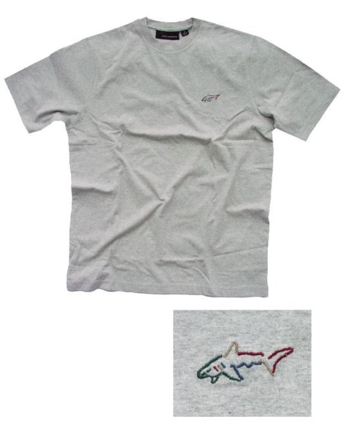 画像クリックで大きく確認できます　Click↓1: グレッグノーマン フィッシュ 半袖 Ｔシャツ（ライトグレー）/Greg Norman T-shirt