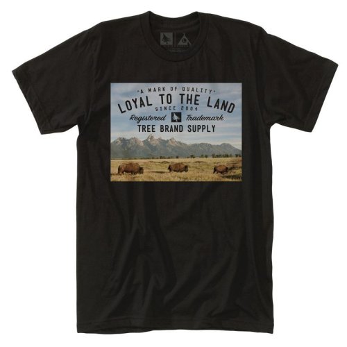画像クリックで大きく確認できます　Click↓2: ウエスト バッファロー オーガニックコットン 半袖 Tシャツ（ブラック）M/T-shirt West(Black)