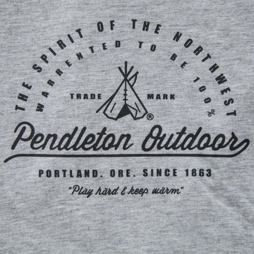 画像クリックで大きく確認できます　Click↓1: ペンドルトン アウトドア 半袖 Tシャツ ティーピー（グレー）L/Pendleton SS T-shirt Teepee(Grey)