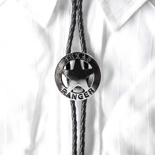 画像クリックで大きく確認できます　Click↓1: テキサス レンジャー ボロタイ シルバースター/Bolo Tie Texas Ranger