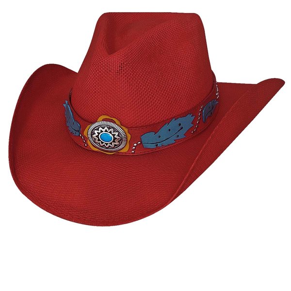 画像1: ウエスタン ストロー ハット（レッド）/Western Straw Hat(Red)