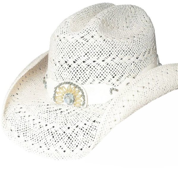 画像1: ブルハイド ウエスタン ストローハット イッチィグーニー（ホワイト）/Bullhide Western Straw Hat Itchygoonie(White)