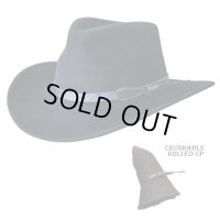 ブルハイド クラッシャブル ロールアップ プレミアムウール アウトドアハット ボイジャー/VOYAGER（ブラック）L（61cm〜/63cm）/Bullhide Crashable Rolled Up Premium Wool Hat(Black)