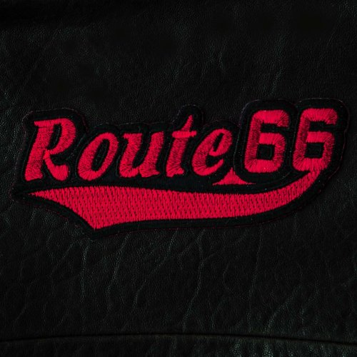 画像クリックで大きく確認できます　Click↓1: ワッペン ルート66（レッド・ブラック）/Patch Route 66