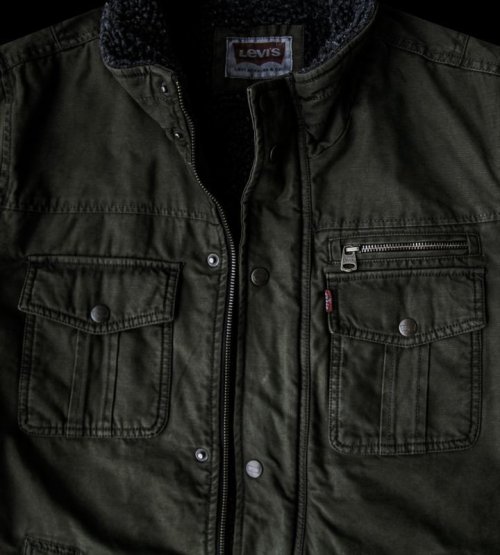 画像クリックで大きく確認できます　Click↓2: リーバイス トラッカー ジャケット（オリーブ）/Levi's Jacket(Olive)