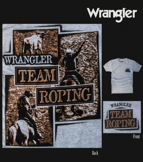 画像クリックで大きく確認できます　Click↓1: ラングラー ウエスタン Tシャツ チームローピング（半袖）S/Wrangler T-shirt