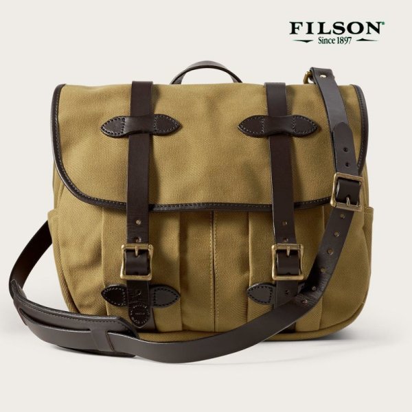 画像1: フィルソン ミディアム フィールド バッグ・ラージ ショルダー バッグ（タン）/Filson Medium Field Bag(Tan)