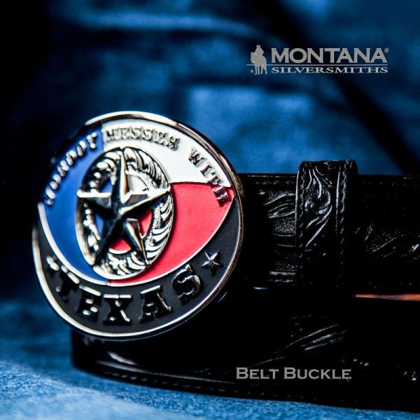 画像1: モンタナシルバースミス テキサススター ウエスタン ベルト バックル/Montana Silversmiths Belt Buckle