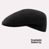ハンチングキャップ・クラッシャブル&ロールアップ ウール カフリーハット（チャコール）/Cuffley Hat(Charcoal)