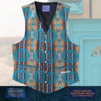 ペンドルトン U.S.A ヴァ－ジン ウール ベスト（ターコイズ）/Pendleton U.S.A Virgin Wool Vest(Turquoise)