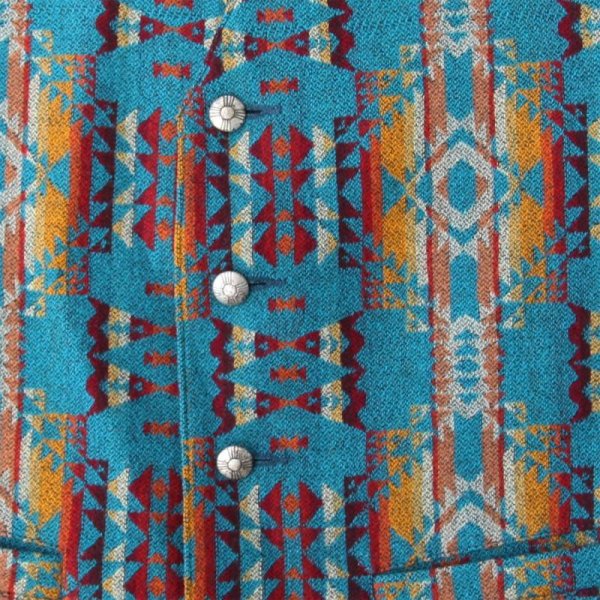 画像2: ペンドルトン U.S.A ヴァ－ジン ウール ベスト（ターコイズ）/Pendleton U.S.A Virgin Wool Vest(Turquoise)