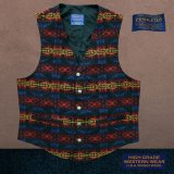 ペンドルトン U.S.A ヴァ－ジン ウール ベスト（ブラック・ブルー・バーガンディー）L/Pendleton U.S.A Virgin Wool Vest(Black/Blue/Burgundy)