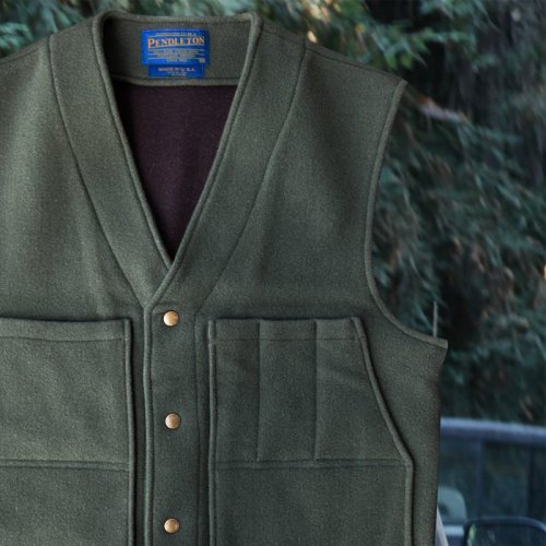 画像クリックで大きく確認できます　Click↓2: ペンドルトン ヘリテッッジ リミテッドエディション ウールベスト（フォレストグリーン）M/Pendleton Heritage Limited Edition Wool Vest(Forest Green)
