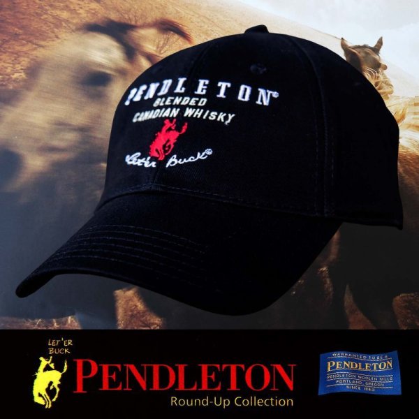 画像1: ペンドルトン ロデオ キャップ（ブラック）/Pendleton Round Up Whisky Cap(Black)