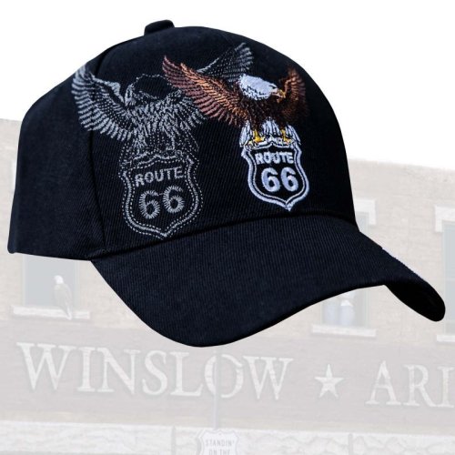 画像クリックで大きく確認できます　Click↓2: ルート66 イーグル キャップ/Route 66 Cap(Black)