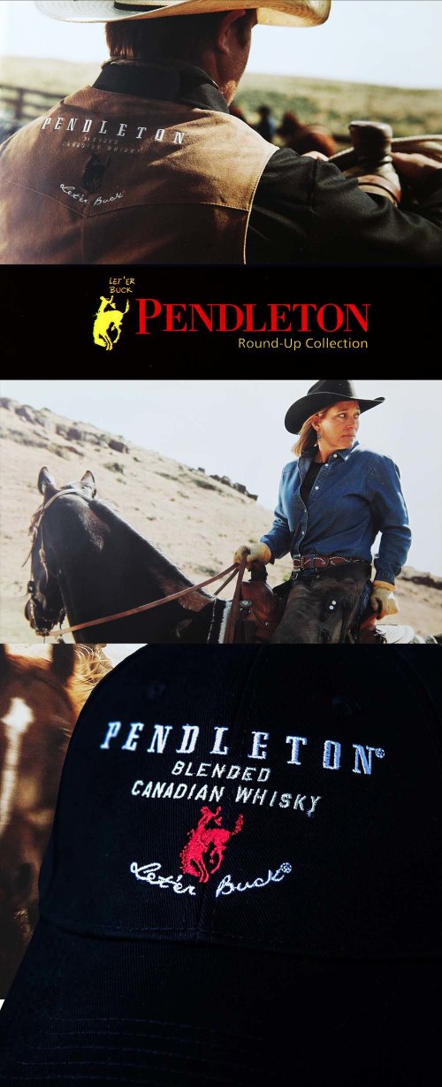 画像クリックで大きく確認できます　Click↓2: ペンドルトン ラウンドアップ ウール ウエスタン ベスト（ブラック）S/Pendleton Whisky Logo Wool Vest(Black)