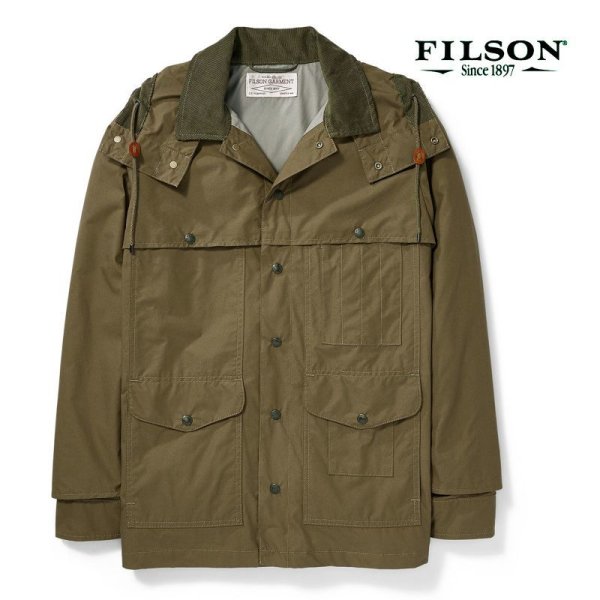 画像1: フィルソン ライトウェイト ドライクロス クルーザー（マーシュオリーブ）/Filson Lightweight Dry Cloth Cruiser(Marsh Olive) 