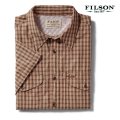 フィルソン 半袖 シャツ（ブリック・タンプラッド）XS/Filson Twin Lakes Short Sleeve Sport Shirt(Brick/Tan Plaid)