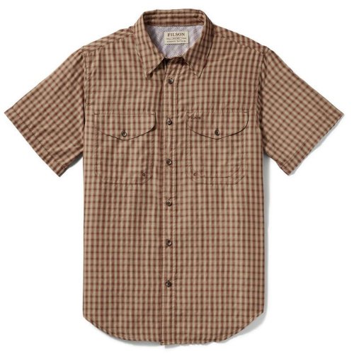 画像クリックで大きく確認できます　Click↓2: フィルソン 半袖 シャツ（ブリック・タンプラッド）XS/Filson Twin Lakes Short Sleeve Sport Shirt(Brick/Tan Plaid)