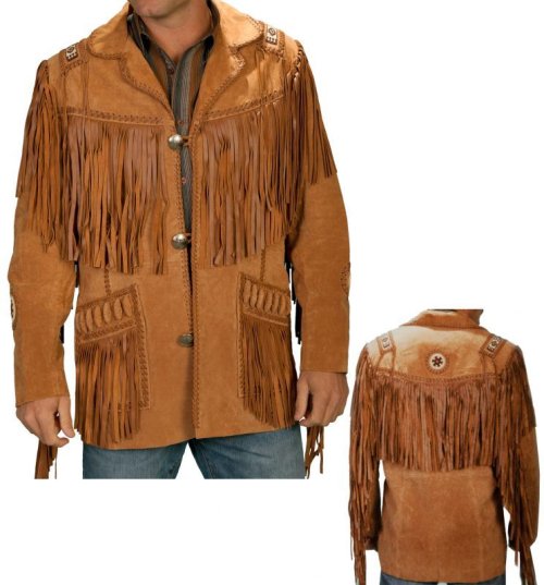 画像クリックで大きく確認できます　Click↓3: ウエスタン レザーフリンジジャケット（ブラック）/Western Leather Fringe Jacket