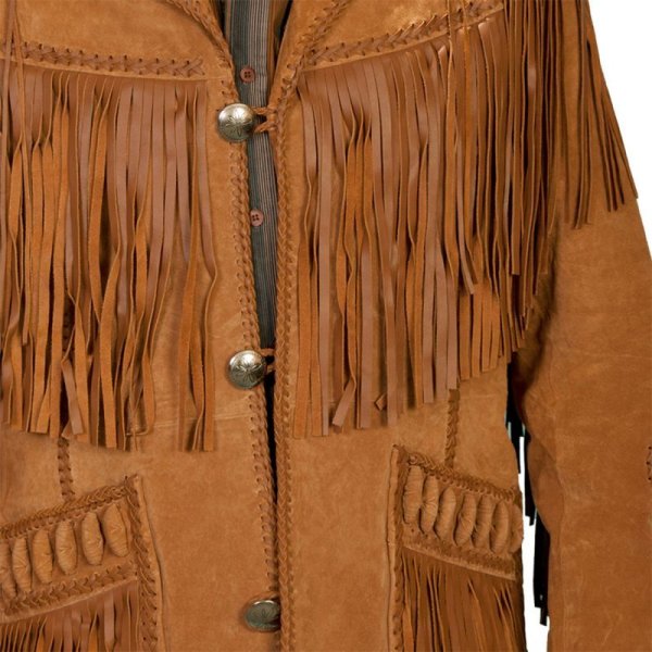画像2: ウエスタン レザーフリンジジャケット（ブラウン）/Western Leather Fringe Jacket